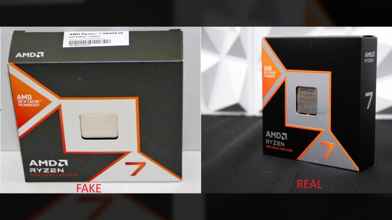 Фейковые AMD Ryzen 7 9800X3D заполонили магазины — Tproger